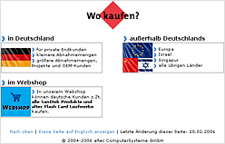 altec Webshop Hinweis im Bereich Wo kaufen?